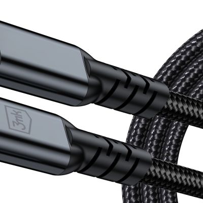 7. 3mk Hyper Cable N-SERIES Thunderbolt 4 USB-C / USB-C 1m 48V/5A 40Gb/s 240W 8K60Hz - black