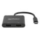 7. Manhattan 154321 Cable Adapter 0.15m USB Type-C 2 x HDMI Black