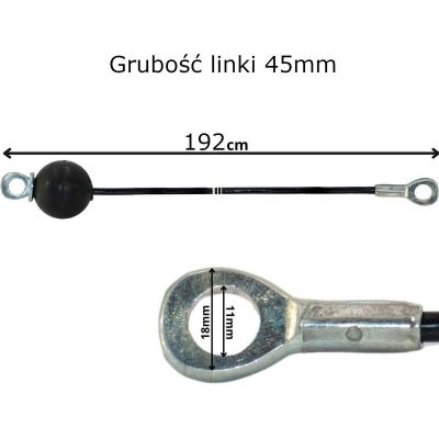 12. STEEL CABLE FOR ATLAS 192CM EYELET STEEL EYELET RUBBER BUMPER
