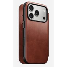 NOMAD Modern Leather Folio - MagSafe compatible leather case for iPhone 17 Pro, Horween leather (Old Dublin)
