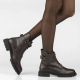 6. Women's leather ankle boots, dark brown, Filippo DBT8018
