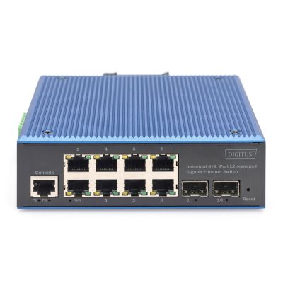 4. Industrial 8+2 Port L2 Managed Gigabit Ethernet Switch 8x GE RJ45 + 2 SFP Port