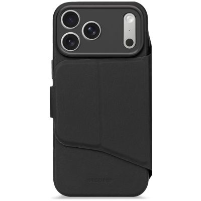 Decoded Textured Silicone Detachable Wallet – protective case for iPhone 17 Pro, compatible with MagSafe (Phantom Black)