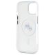 7. Karl Lagerfeld IML Metal Karl&Choupette Head MagSafe iPhone 15 Case - White