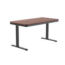 Activejet ET119W-C Electric Height Adjustable Desk, Black/Walnut. Tabletop dimensions: 140 x 70 cm.