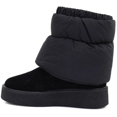 7. Black leather platform snow boots Big Star UU274731