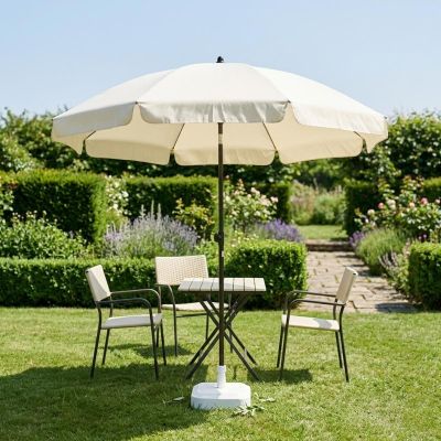 14. GARDEN UMBRELLA 185 CM CREAM