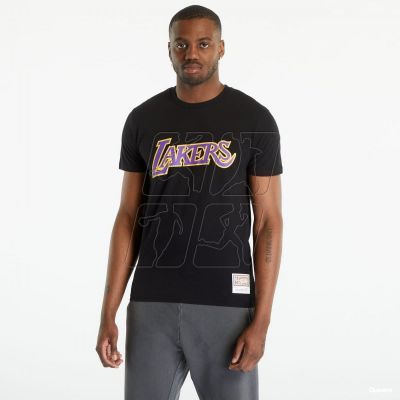 2. Mitchell &amp; Ness NBA Team Logo Tee Los Angeles Lakers BMTRINTL1051-LALBLCK