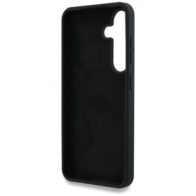 7. Guess Silicone Big 4G Logo Bottom Script case for Samsung Galaxy S25 - black