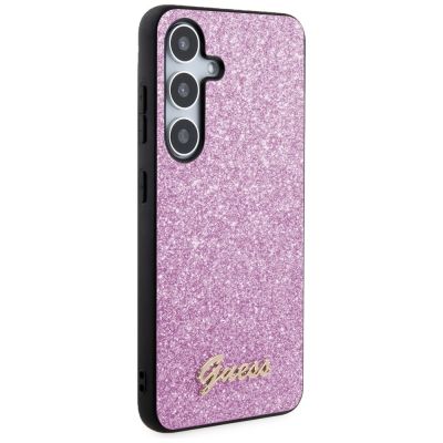 12. Guess Glitter Script case for Samsung Galaxy S24+ - purple