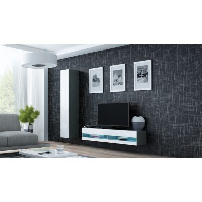 2. TV cabinet VIGO NEW '140' 30/140/40 gray/white