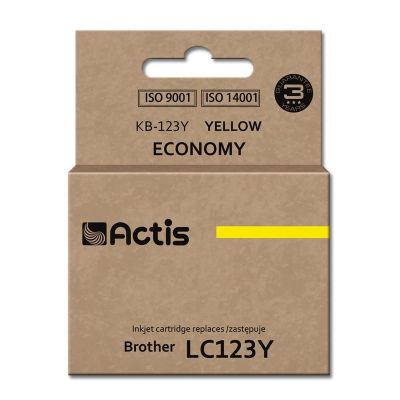 Actis KB-123Y Ink (replaces Brother LC123Y/LC121Y; Standard; 10 ml; yellow)