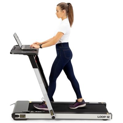 8. HMS LOOP12 MULTI Electric Treadmill with Desk 1-12 km/h, Gray