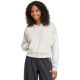 Women's adidas Essentials 3-Stripes French Terry Quarter-Zip Hoodie Beige JN1958