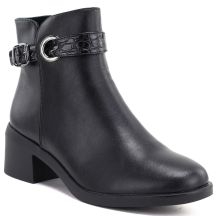 Women's leather ankle boots with insulated sole, black Sergio Leone BT-25-S