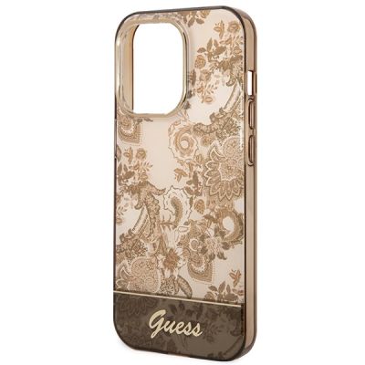 6. Guess GUHCP14LHGPLHC iPhone 14 Pro 6.1" ocher hardcase Porcelain Collection