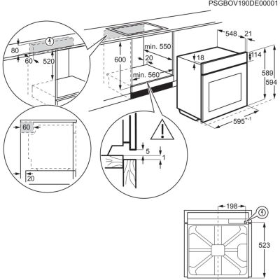 12. ELECTROLUX EOF4P56X Oven with Pyrolytic Cleaning