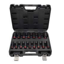 AWTOOLS IMPACT SOCKET SET 1/2" 16 pcs 10-32mm LONG BLACK LINE