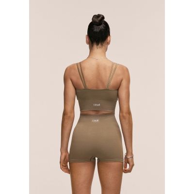 4. CASALL Women's Shiny Seamless Rib Top, green