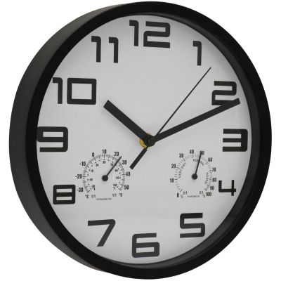 5. WALL CLOCK 25CM WITH THERMOMETER WHITE