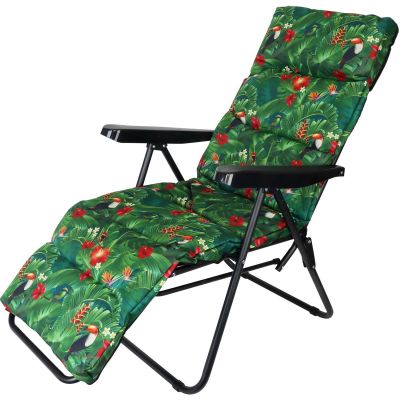 GARDEN CHAIR WITH FOOTREST 57x83x106CM FLOWER