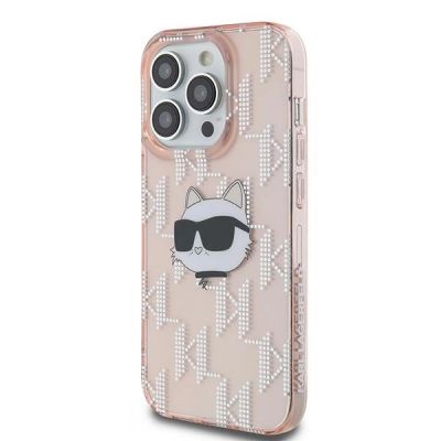 2. Karl Lagerfeld IML Choupette Head & Monogram case for iPhone 14 Pro Max - pink