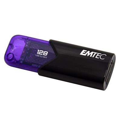 2. Emtec Click Easy USB Flash Drive 128GB USB Type-A 3.2 Gen 1 (3.1 Gen 1) Black, Purple