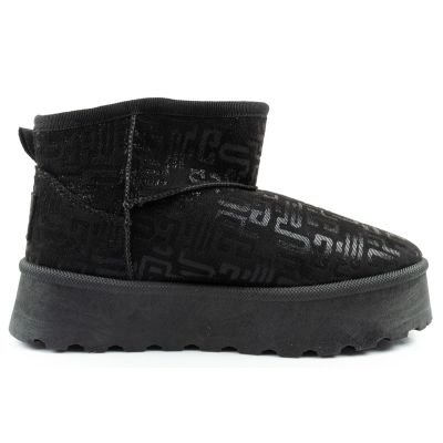 4. Lee Cooper women's winter snow boots, fashionable fur lined ankle boots, black