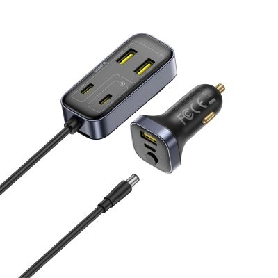2. Baseus BackseatPal L1 110W Car Charger 3 x USB-A + 3 x USB-C with 1.5m Extension Cable - Black