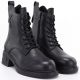 4. Vinceza 86444 Women’s Black Leather Ankle Boots