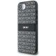 2. DKNY Repeat Texture Pattern with Tonal Stripe case for iPhone 16e - black