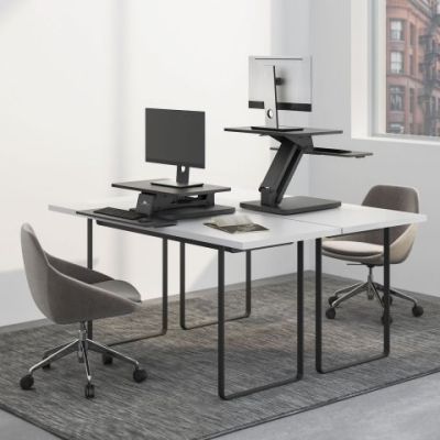 8. Maclean MC-882 Desk Stand for Keyboard, Monitor, or Laptop. For sitting and standing work. Gas spring. Black.
