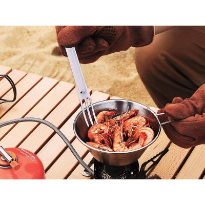 7. Titanium travel cutlery essentials - spoon + fork - NexTool NE20133