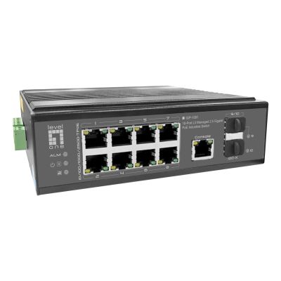 4. LevelOne IGP-1091 Managed L3 2.5G Ethernet (100/1000/2500) Supports PoE Desktop/Wall Mount Black