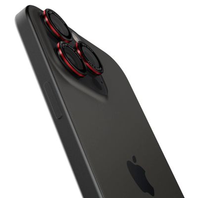 5. Spigen Optik Pro L-Series Glas.tR EZ Fit Tempered Glass for iPhone 14 Pro / Pro Max / 15 Pro / Pro Max / 16 Pro / 16 Pro Max / 17 Pro / 17 Pro Max - Black with Red Edge