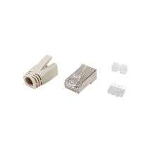Equip 121182 RJ-45 Plug Stainless Steel, Transparent, White