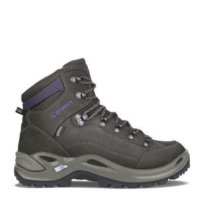 Lowa RENEGADE GTX MID slate/blackberry Gore-Tex waterproof gray women's hiking boots (321945 7937)