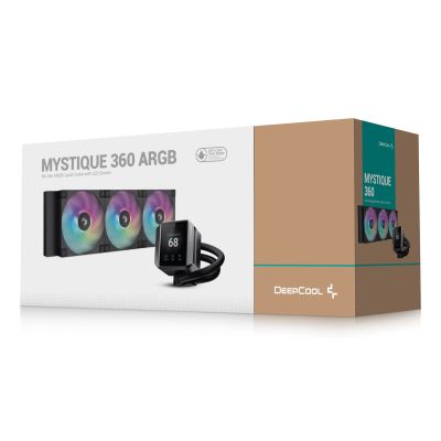 13. DeepCool MYSTIQUE 360 ARGB Processor All-in-one Liquid Cooler 12 cm Black 1 pc.