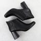 4. Elegant black leather ankle boots with a block heel, Jezzi OLI21-2