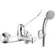 Clinic bathtub faucet with lever shower set
