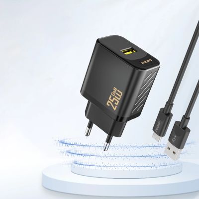 2. Dudao A27S 25W GaN USB-A Charger - Black