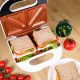 19. ELDOM SANDWICH MAKER ST11B RUDDY 750 W WHITE CERAMIC PLATES