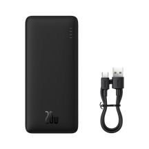 Baseus Airpow Fast Charge 20W 30000mAh Power Bank with USB-C - USB-C 30cm Cable - Black