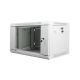 2. Lanberg WF01-6406-10S single-section lockable cabinet (6U; 368mm / 600mm / 450mm; wall-mounted; Glass; 19''; gray)
