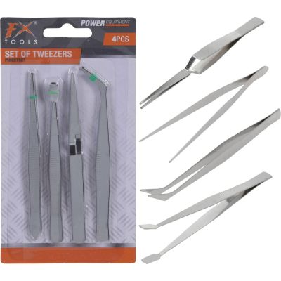 9. Tweezers set 4 pcs FX Tools