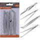 9. Tweezers set 4 pcs FX Tools