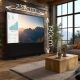11. MACLEAN PORTABLE PROJECTION SCREEN, COMPACT, FLOOR, 100", 16:9 MC-964