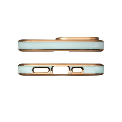 3. Lighting Color Case for Xiaomi Redmi Note 11 gel cover with gold frame mint