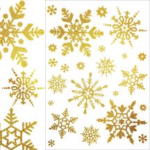 GOLD CHRISTMAS WINDOW STICKERS