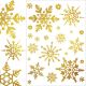 GOLD CHRISTMAS WINDOW STICKERS